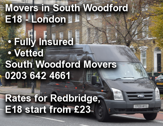 Movers in South Woodford E18, Redbridge